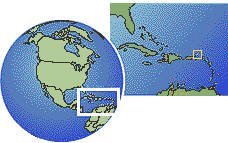 Islas Vírgenes Británicas time zone location map borders
