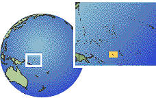 Nauru as a marked location on the globe