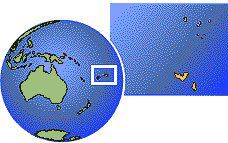 Tonga as a marked location on the globe