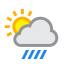 Moderate or heavy rain shower