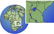 Bujumbura, Burundi Zeitzone Lageplan Grenzen