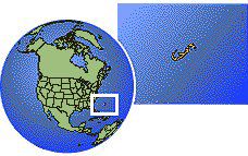 Bermudes carte de localisation de fuseau horaire frontières