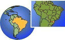 Florianopolis, Santa Catarina, Brasil time zone location map borders