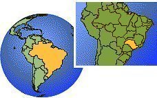 São Paulo, Sao Paulo, Brazil time zone location map borders