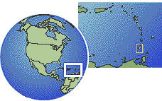 Granada time zone location map borders