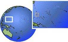 Guam time zone location map borders