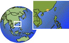 Hong Kong time zone location map borders