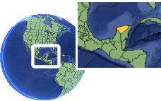 Valladolid, Yucatán, Mexiko Zeitzone Lageplan Grenzen