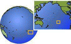 Adamstown, Islas Pitcairn time zone location map borders