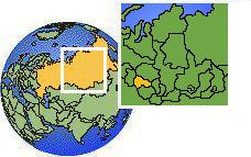 Barabinsk, Nowosibirsk, Russland Zeitzone Lageplan Grenzen