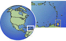 Arima, Trinidad y Tobago time zone location map borders