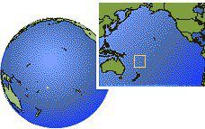 Funafuti, Tuvalu carte de localisation de fuseau horaire frontières