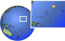 Îles Midway (États-Unis) carte de localisation de fuseau horaire frontières