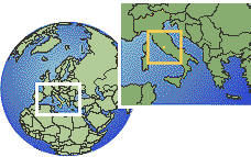 Saint-Siège carte de localisation de fuseau horaire frontières