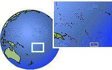 Mata-Utu, Wallis y Futuna time zone location map borders